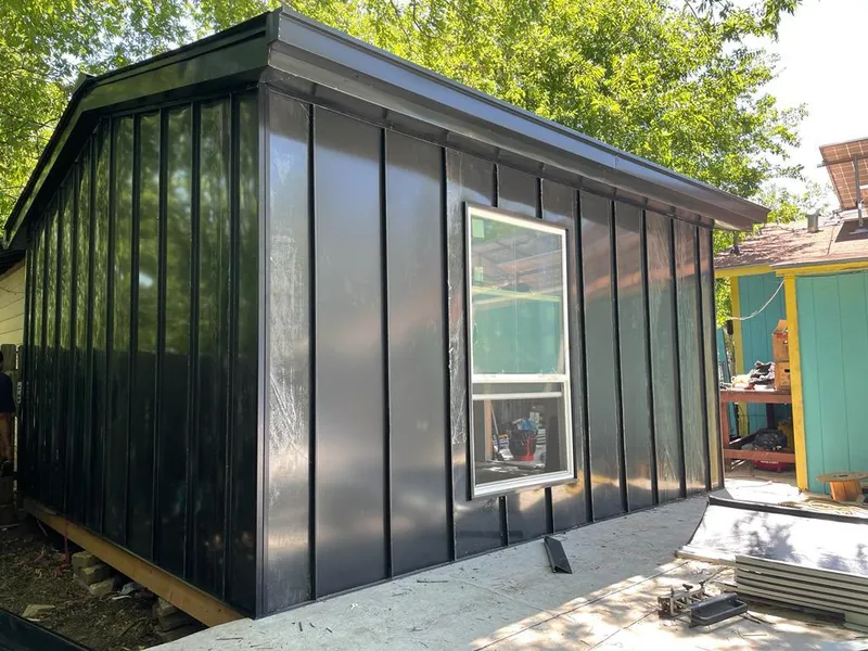 Black standing seam metal wall panels for Metal Roof Installation in Coeymans